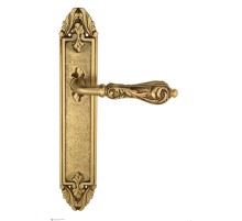 Дверная ручка Venezia MONTE CRISTO на планке PL90 французское золото + коричневый
