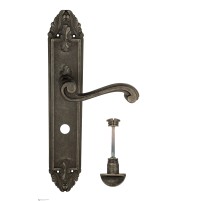 Дверная ручка Venezia VIVALDI WC-2 на планке PL90 античное серебро