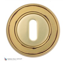 Накладка дверная под ключ буратино Venezia KEY-1 D6 французcкое золото + коричневый (2шт.)