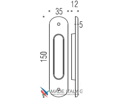 Ручка для раздвижной двери COLOMBO CD211-CM матовый хром (1шт.) Ручка для раздвижной двери COLOMBO CD211-CM матовый хром (1шт.)