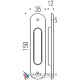 Ручка для раздвижной двери COLOMBO CD211-CM матовый хром (1шт.)