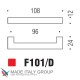Ручка скоба модерн COLOMBO DESIGN F101D-CR полированный хром 96 мм