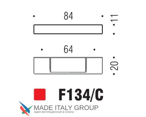 Ручка скоба модерн COLOMBO DESIGN F134C-CR полированный хром 64 мм Ручка скоба модерн COLOMBO DESIGN F134C-CR полированный хром 64 мм