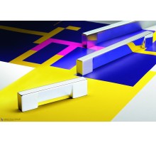 Ручка скоба модерн COLOMBO DESIGN F134E-CM матовый хром 128 мм