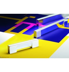 Ручка скоба модерн COLOMBO DESIGN F134E-CM матовый хром 128 мм