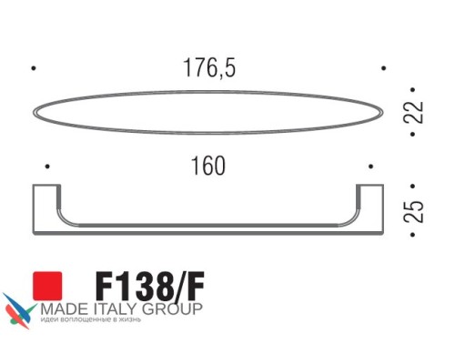 Ручка скоба модерн COLOMBO DESIGN F138F-CR полированный хром 160 мм